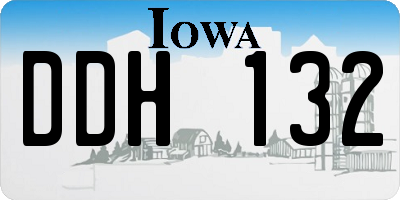 IA license plate DDH132