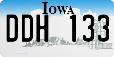 IA license plate DDH133