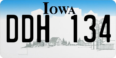 IA license plate DDH134