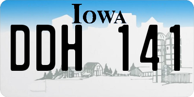 IA license plate DDH141