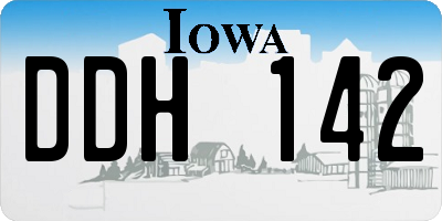 IA license plate DDH142