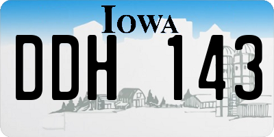 IA license plate DDH143