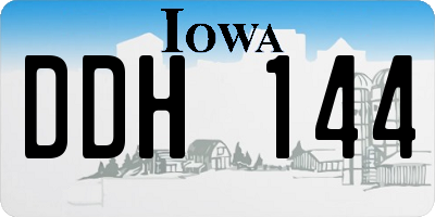 IA license plate DDH144