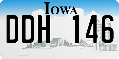 IA license plate DDH146