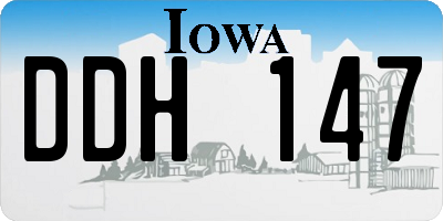 IA license plate DDH147