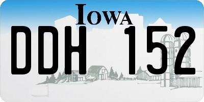 IA license plate DDH152