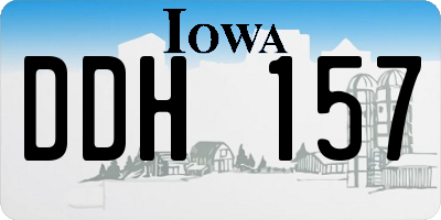 IA license plate DDH157