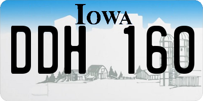 IA license plate DDH160