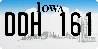 IA license plate DDH161