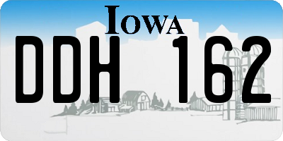 IA license plate DDH162