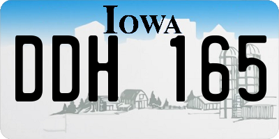 IA license plate DDH165