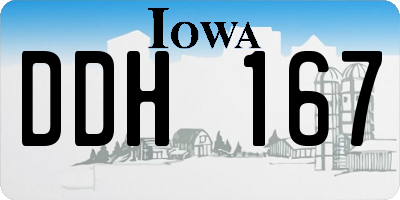 IA license plate DDH167