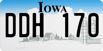 IA license plate DDH170