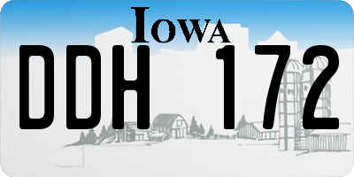IA license plate DDH172