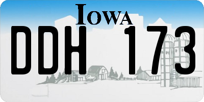 IA license plate DDH173