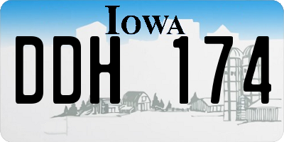 IA license plate DDH174