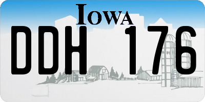 IA license plate DDH176