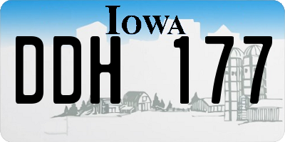 IA license plate DDH177