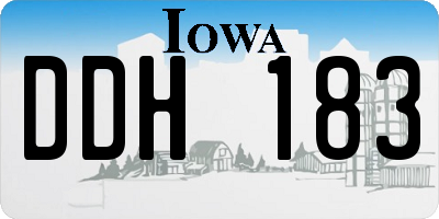 IA license plate DDH183