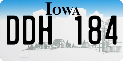 IA license plate DDH184