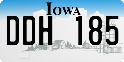 IA license plate DDH185