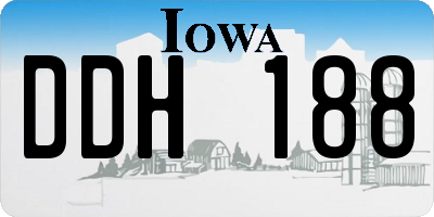IA license plate DDH188