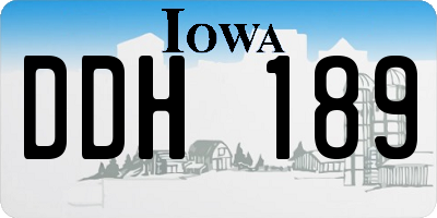 IA license plate DDH189