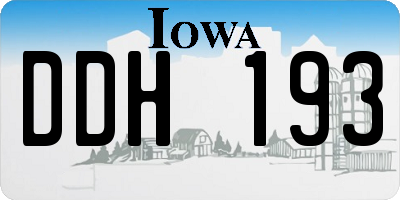IA license plate DDH193