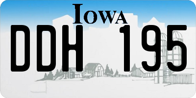 IA license plate DDH195