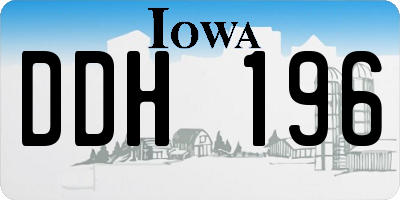 IA license plate DDH196