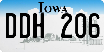 IA license plate DDH206