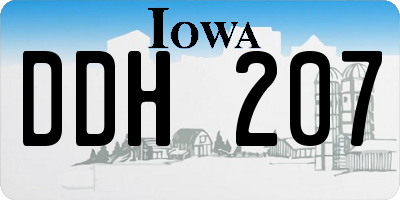 IA license plate DDH207