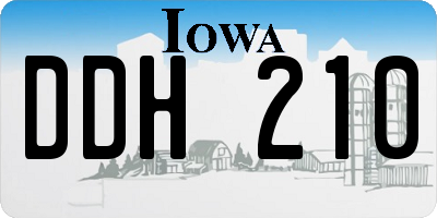 IA license plate DDH210