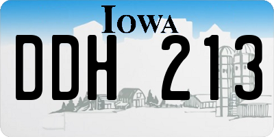 IA license plate DDH213