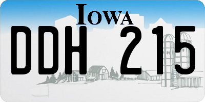 IA license plate DDH215