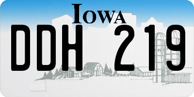 IA license plate DDH219