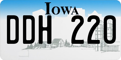 IA license plate DDH220