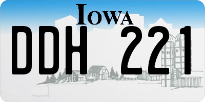 IA license plate DDH221