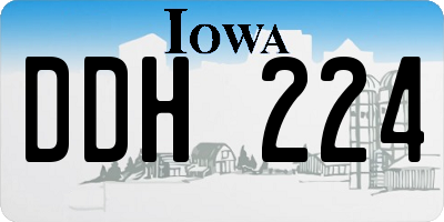 IA license plate DDH224