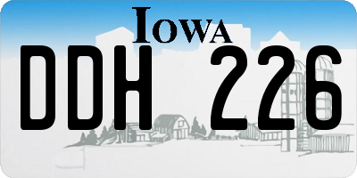 IA license plate DDH226