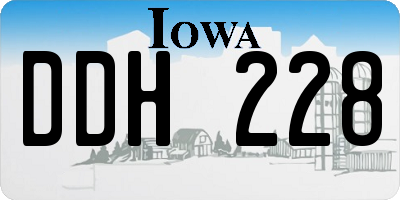 IA license plate DDH228
