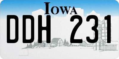 IA license plate DDH231