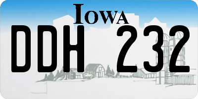 IA license plate DDH232