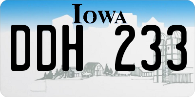 IA license plate DDH233