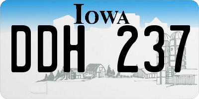 IA license plate DDH237