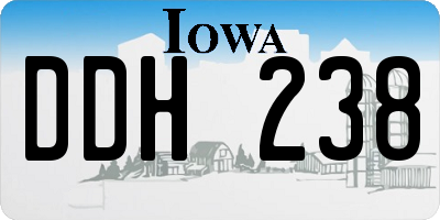 IA license plate DDH238