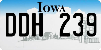 IA license plate DDH239
