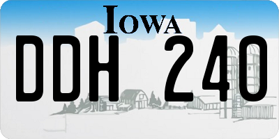 IA license plate DDH240