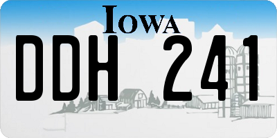 IA license plate DDH241