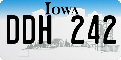 IA license plate DDH242